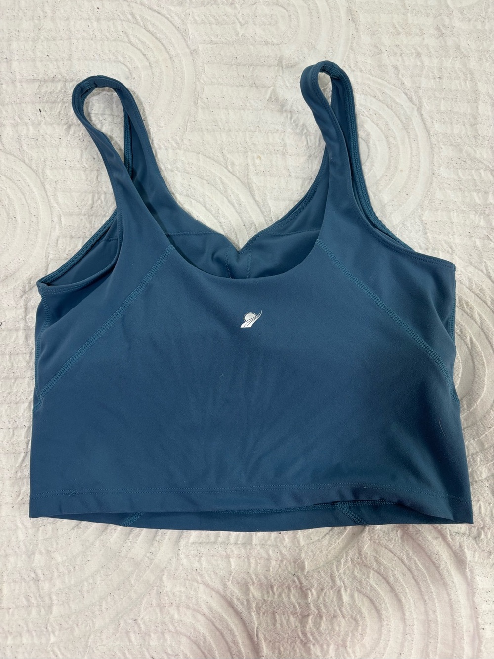 Scoop-Neck Dark Teal Tank Bralette for Women - Picture 2 of 3